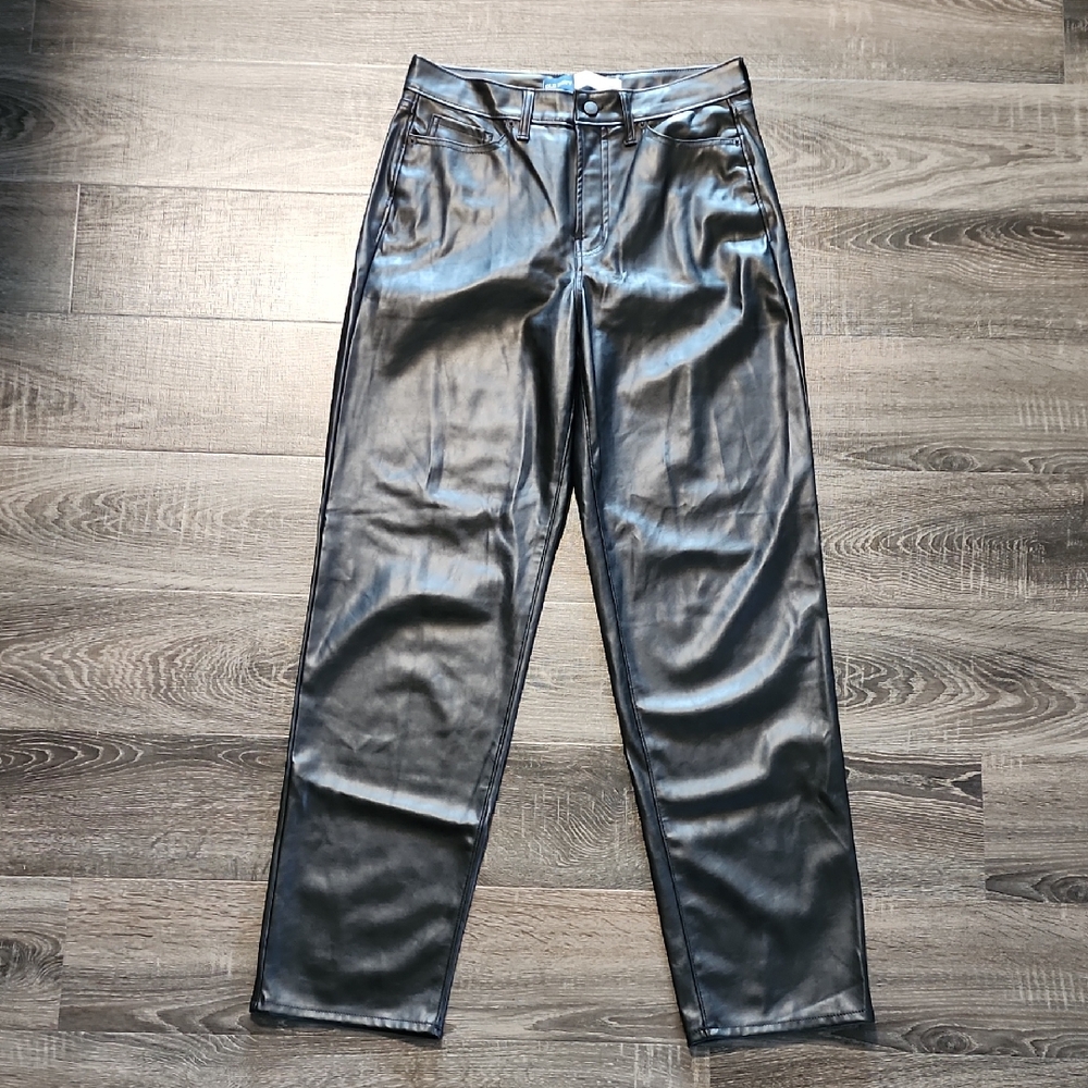 🌹 TALL Old Navy "OG Loose" High Rise Faux Leather Pants 🌹